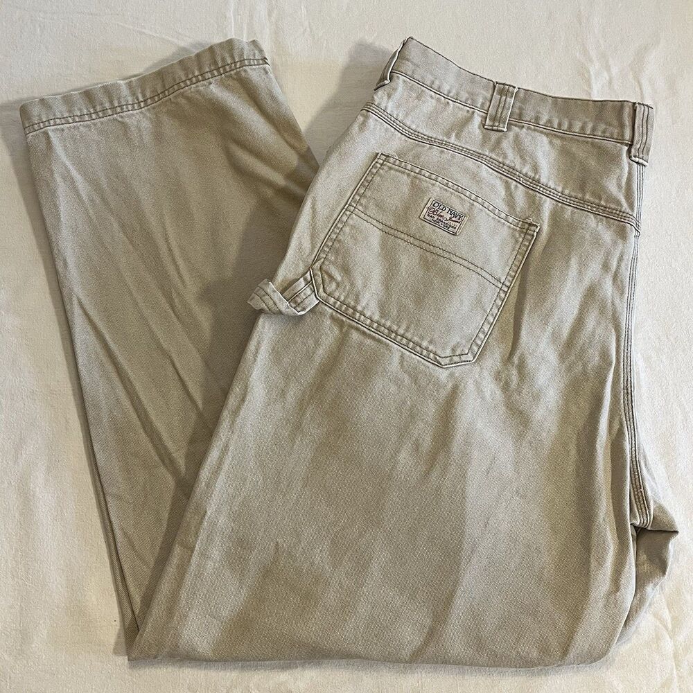 Vintage Old Navy Pants Men 40 Painters Jeans Carpenter Skater Y2K Baggy Loose - Picture 2 of 12
